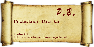 Probstner Bianka névjegykártya